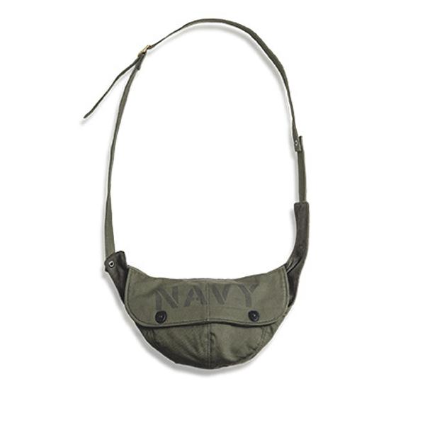 Vintage Letter Print Navy Deck Bag