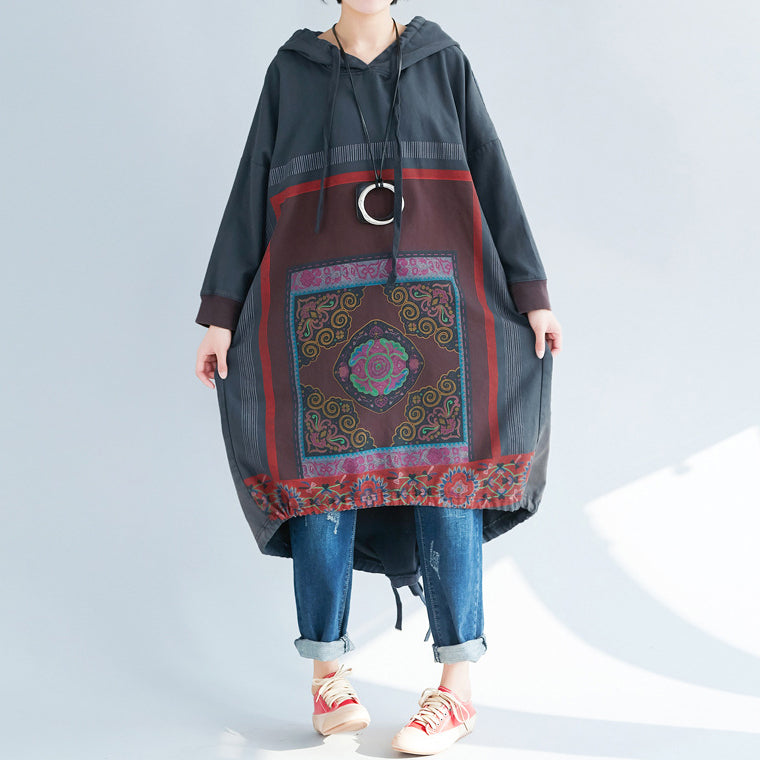 Loose Casual Printed Long Dress