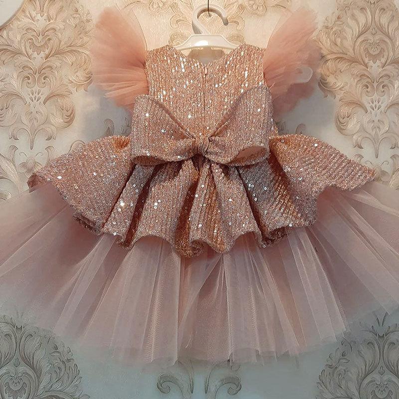 Elegant Girls Lace Sequins Princess Dress