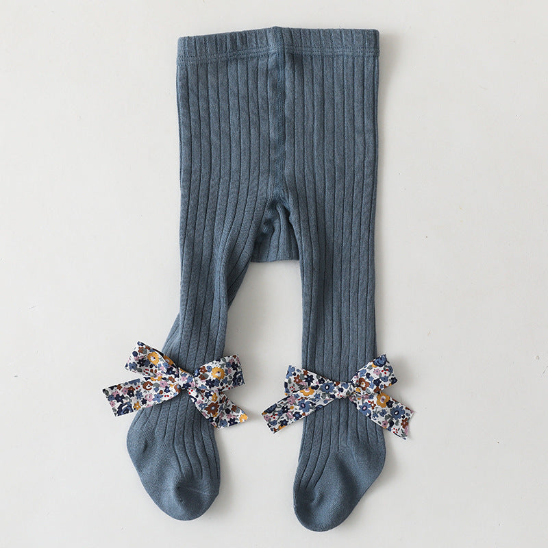 Children's Bowknot Soft Leggings Socks