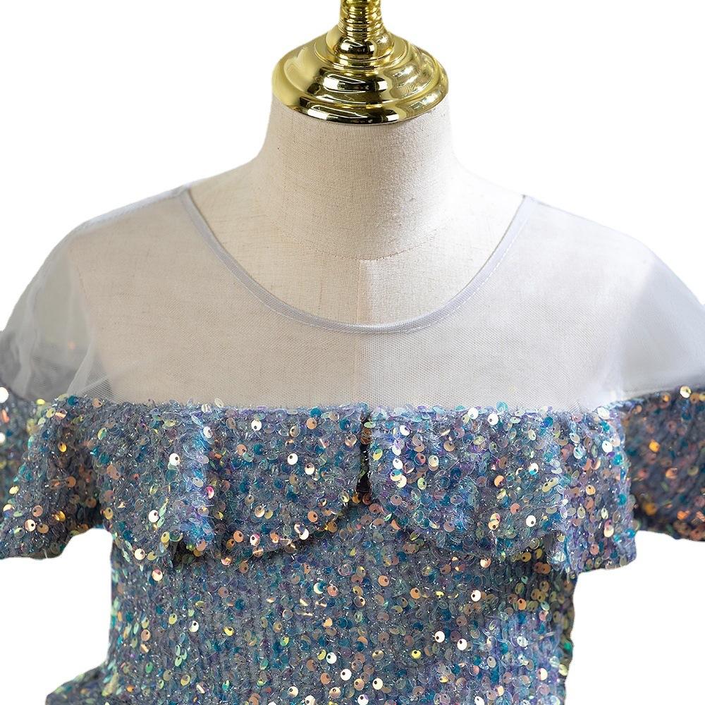 Elegant Girls Sequins Princess Party Dress