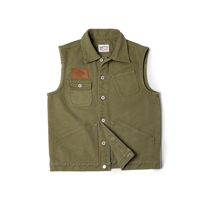 Men's Vintage Slim Single Breasted Multi-pocket Hunting Vest