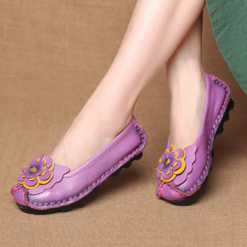 Handmade Soft Sole Casual Flower Flat Shoes