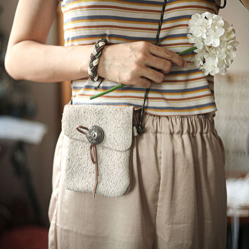 Cowhide Shoulder Messenger Mini Bag