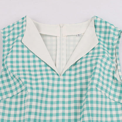 Plaid Print Retro Dress