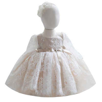 Lace Floral Girl Princess Puffy Dress
