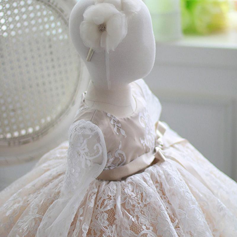 Lace Floral Girl Princess Puffy Dress