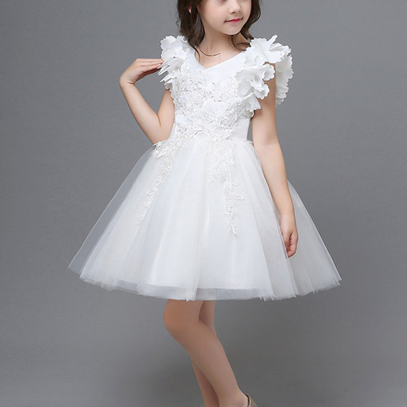 Cute Butterfly Sleeve Princess Puffy Dress