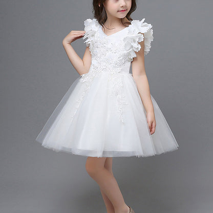 Cute Butterfly Sleeve Princess Puffy Dress