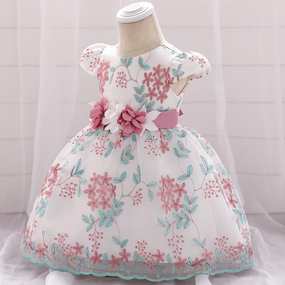 Baby Girls Lace Cozy Embroidery Princess Dress