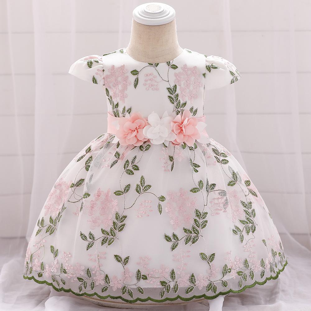 Baby Girls Lace Cozy Embroidery Princess Dress