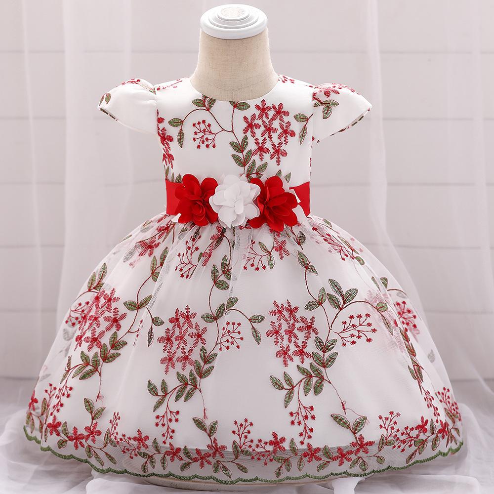 Baby Girls Lace Cozy Embroidery Princess Dress