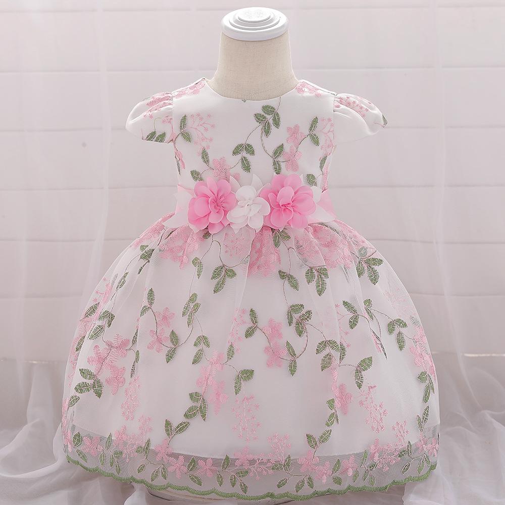 Baby Girls Lace Cozy Embroidery Princess Dress