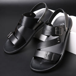 Black Summer Beach Men's Sandals