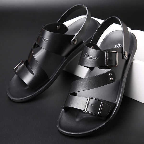 Black Summer Beach Men's Sandals