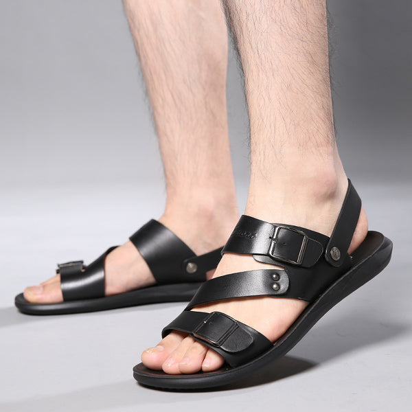 Black Summer Beach Men's Sandals