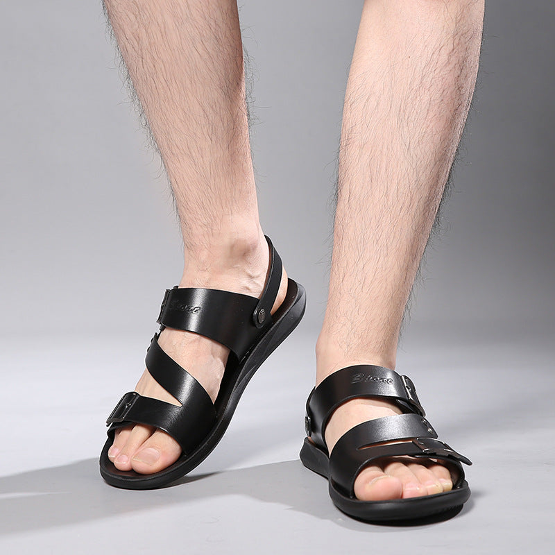 Black Summer Beach Men's Sandals