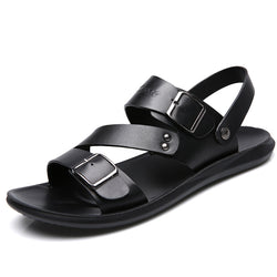 Black Summer Beach Men's Sandals