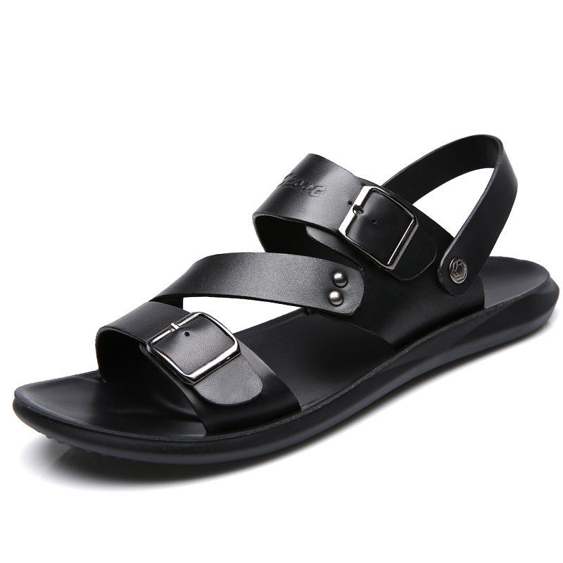 Black Summer Beach Men's Sandals