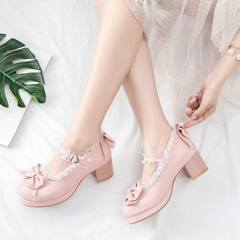 Sweet Bow High-heeled Shoes