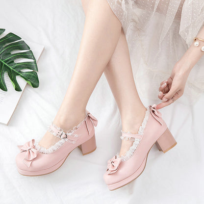 Sweet Bow High-heeled Shoes
