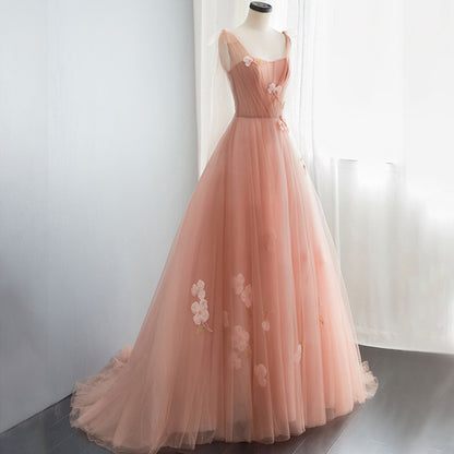 Flower Suspender Party Dress