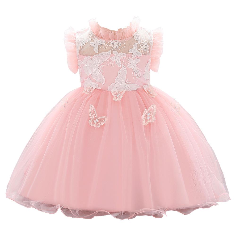 Baby One-year-old Lace Butterfly Puffy Princess Dress