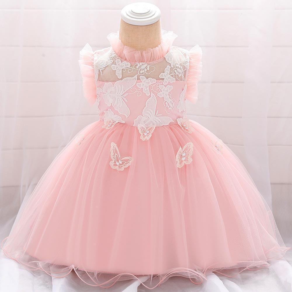 Baby One-year-old Lace Butterfly Puffy Princess Dress