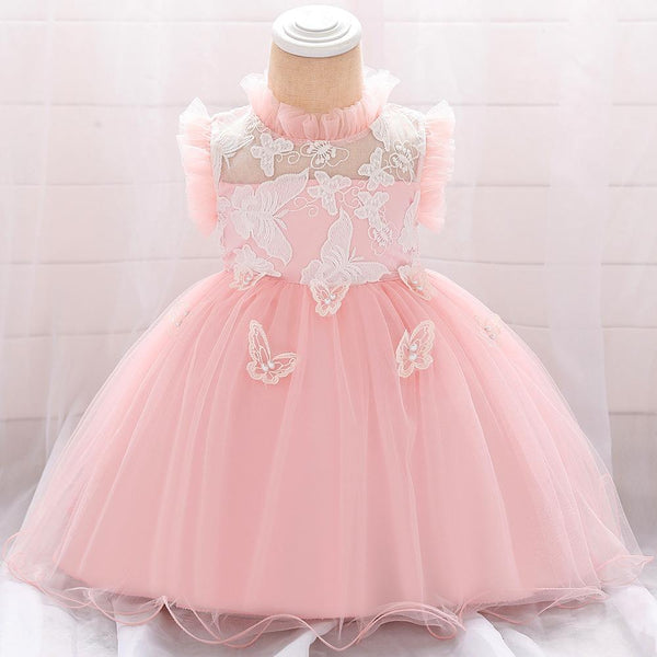 Baby One-year-old Lace Butterfly Puffy Princess Dress