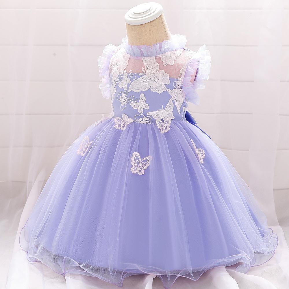 Baby One-year-old Lace Butterfly Puffy Princess Dress
