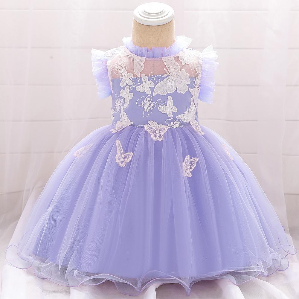 Baby One-year-old Lace Butterfly Puffy Princess Dress