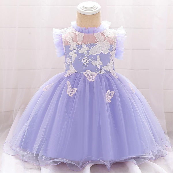 Baby One-year-old Lace Butterfly Puffy Princess Dress