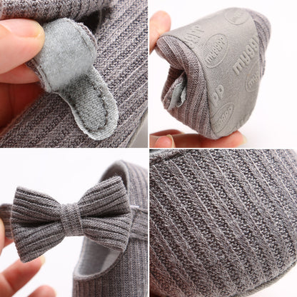 Bowknot Princess Shoes Yarn Soft Sole Baby Shoes