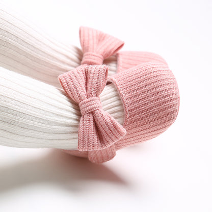 Bowknot Princess Shoes Yarn Soft Sole Baby Shoes