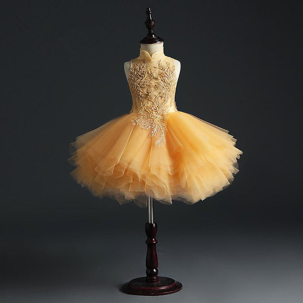 Summer Girls Gorgeous Lace Sleeveless Ball Gown Dress