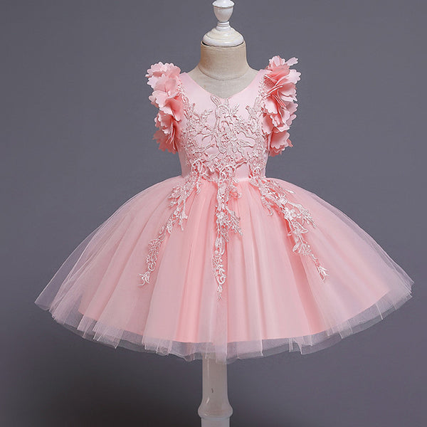 Cute Butterfly Sleeve Princess Puffy Dress