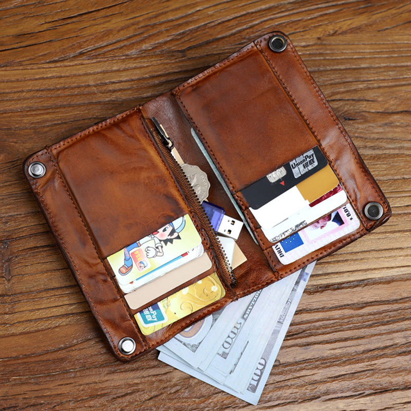 Leather Handmade Wallet High Capacity Wallet