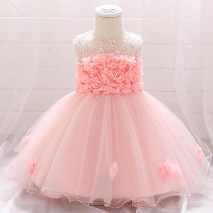 Elegant Girl Flower Princess Dress