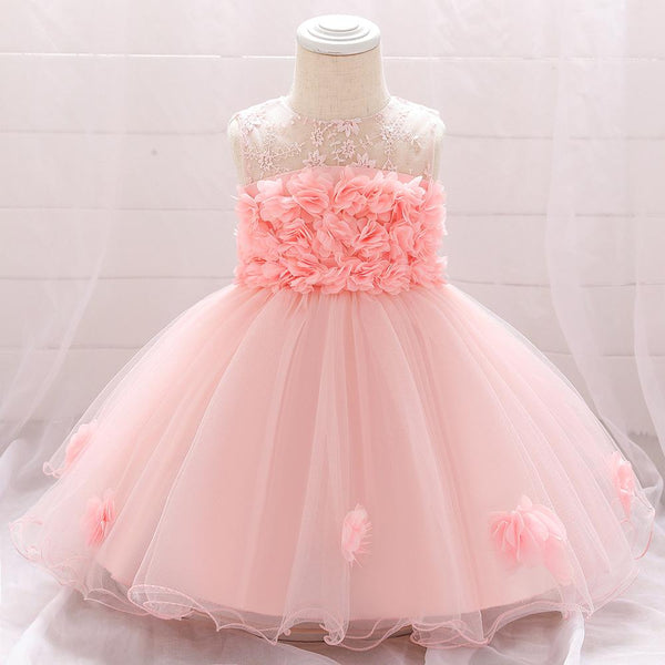 Elegant Girl Flower Princess Dress