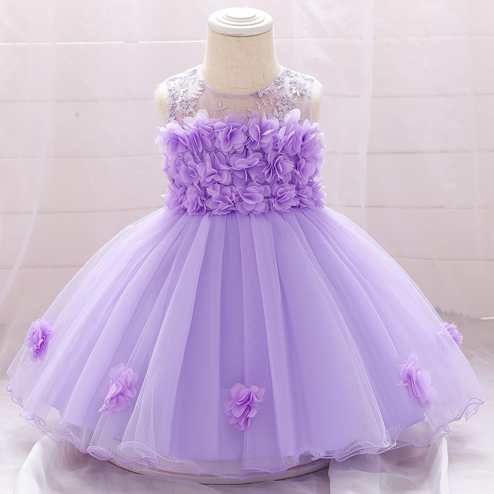 Elegant Girl Flower Princess Dress