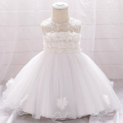 Elegant Girl Flower Princess Dress