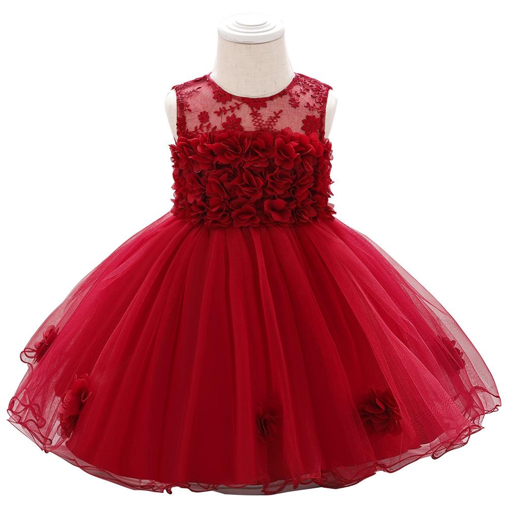 Elegant Girl Flower Princess Dress