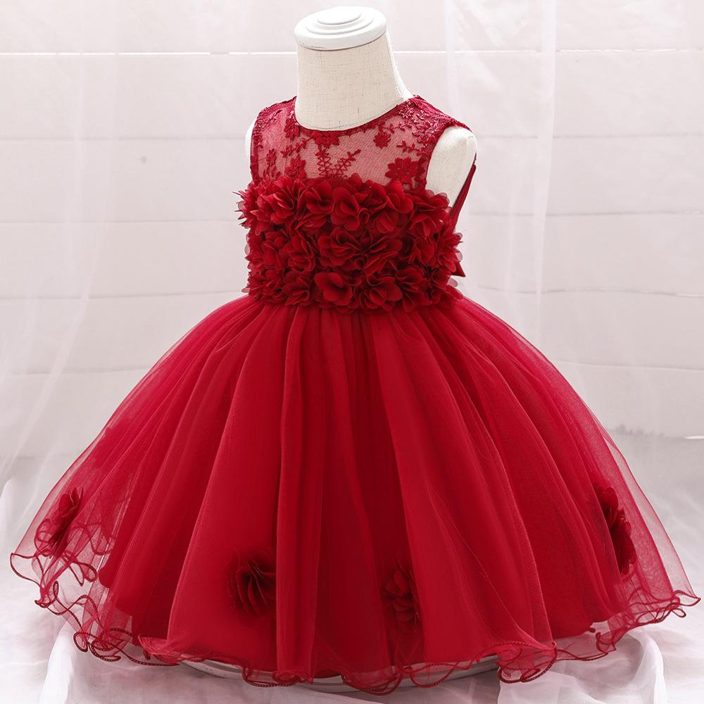 Elegant Girl Flower Princess Dress