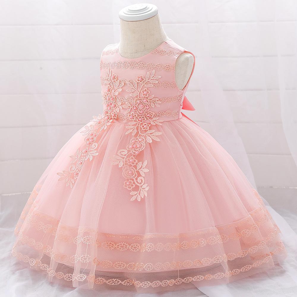 One-year-old Child Flower Birthday Princess Dress