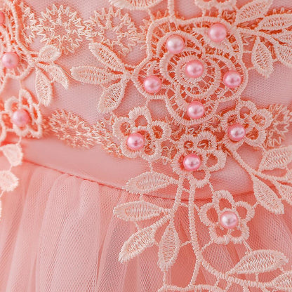 One-year-old Child Flower Birthday Princess Dress