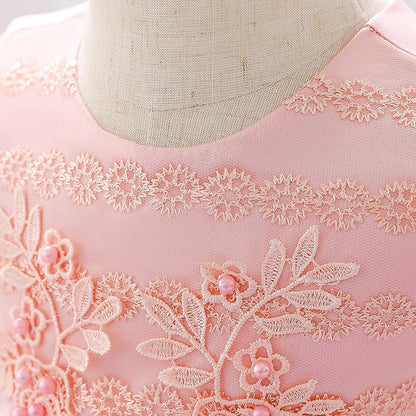 One-year-old Child Flower Birthday Princess Dress