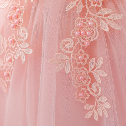 One-year-old Child Flower Birthday Princess Dress
