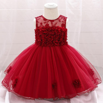 Elegant Girl Flower Princess Dress