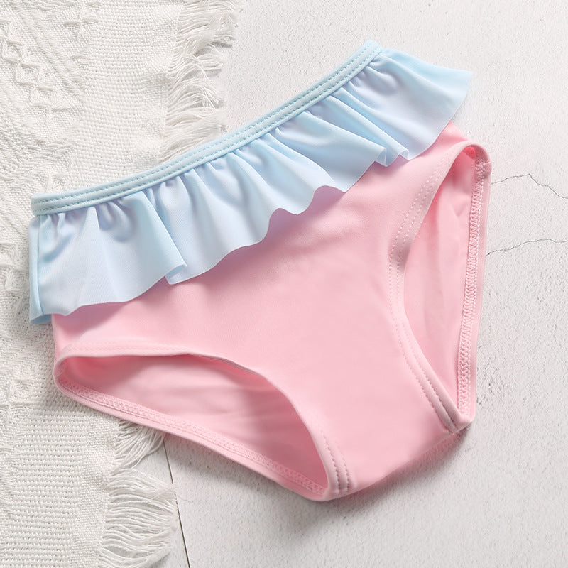Girls Sunscreen Three-piece Swimsuit