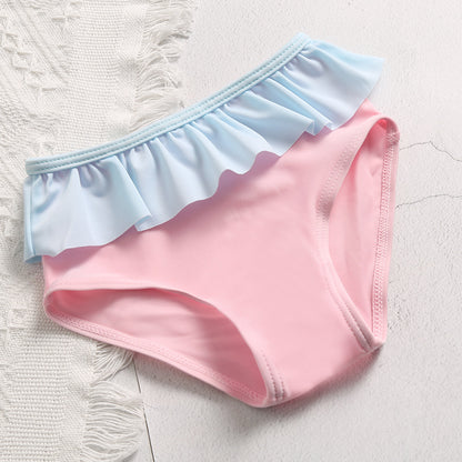 Girls Sunscreen Three-piece Swimsuit